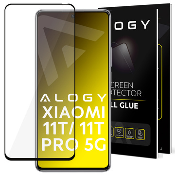 Szkło Alogy Full Glue case friendly для Xiaomi 11T 5G / 11T Pro 5G Czarne