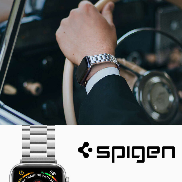 Spigen modern fit band apple watch 4 / 5 / 6 / 7 / 8 / se / ultra (42 / 44 / 45 / 49 мм) срібло