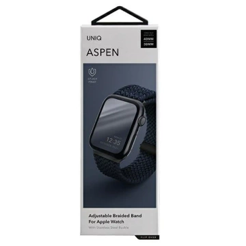 Pasek UNIQ Aspen для Apple Watch 40/38/41mm Series 4/5/6/7/8/SE/SE2 Braided niebieski/oxford blue