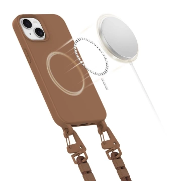 Etui Tech-Protect Magnecklace MagSafe iPhone 14 Brown Smycz