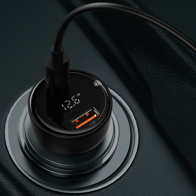 Baseus Superme rychlonabíječka do auta USB USB Type C 100W PPS QC PD Black