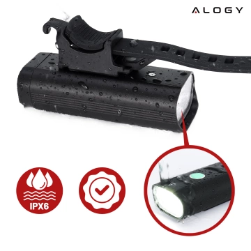 Bicycle Light Front LED Front Light Bicycle Lighting Waterproof IPX5 Alogy P12 Bike Light Black