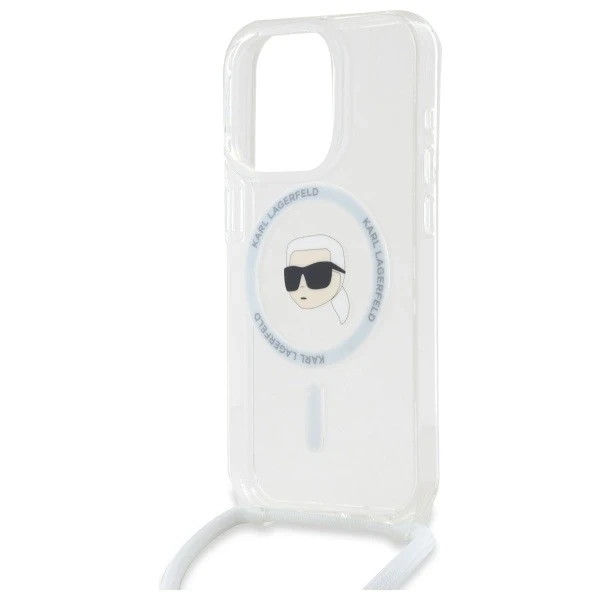 Etui Karl Lagerfeld pre iPhone 16 Pro Max 6,9" Magsafe Hardcase Transparent Crossbody IML Karl Head