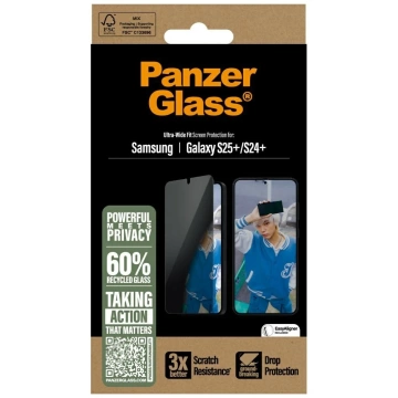 Tempered Glass for Samsung Galaxy S25 PanzerGlass Ultra-Wide Fit Privacy