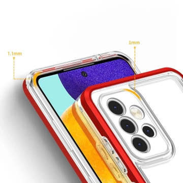 Прозорий чохол 3в1 для Samsung Galaxy A73 Frame Cover Gel Red