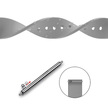 Univerzální řemínek Alogy s přezkou pro chytré hodinky 18mm šedý