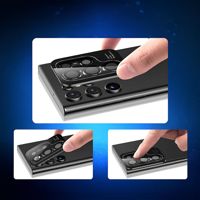 Kryt objektívu pre Samsung Galaxy S22 Ultra 5G - 3mk Lens Protection Pro Black