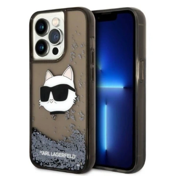 Etui Karl Lagerfeld KLHCP14LLNCHCK pre iPhone 14 Pro 6,1" pevné puzdro s trblietavou chupetovou hlavou