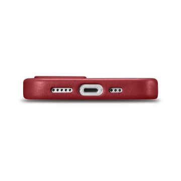 Шкіряний чохол iCarer Case з натуральної шкіри для iPhone 14 Plus Red (сумісний з MagSafe)