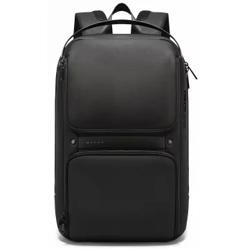 Bange Wasserdichter Rucksack, Laptoptasche, 15,6 Zoll, Reisezubehör, 48 x 30 x 12,5 cm, für Arbeit, Schule, Flugzeug, Herren, Damen, USB und USB-C, Schwarz