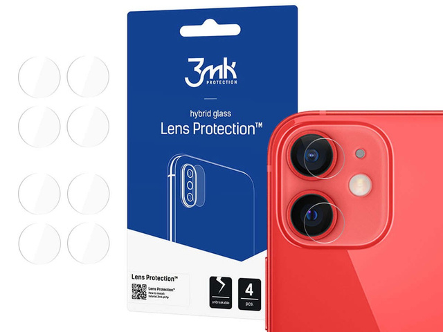 Szkło x4 na kamerę obiektyw 3mk Lens Protection do Apple iPhone 12 Mini 