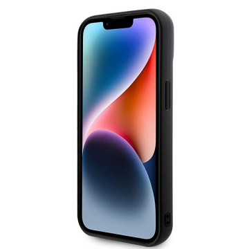 Etui Karl Lagerfeld KLHCP15S3DMBKCK na iPhone 15 6,1" černý/černý pevný obal 3D gumové třpytivé logo