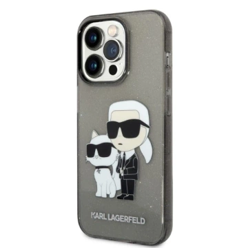 Etui Karl Lagerfeld KLHCP14XHNKCTGK do iPhone 14 Pro Max 6,7" hardcase Gliter Karl&Choupette czarny/black