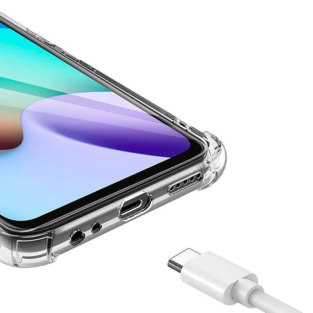 ShockProof Alogy Silicone Armor Case for Xiaomi Poco M4 Pro 5G Transparent