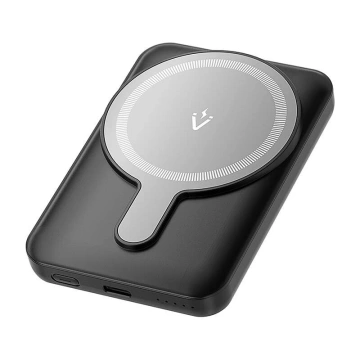 Магнітний портативний зарядний пристрій Vention FHSB0 5000 мАг 20 Вт з кабелем USB-A - USB-C (чорний)