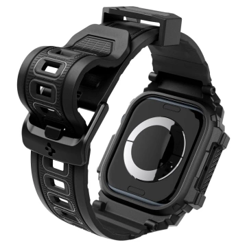 ЧОХОЛ З РЕМІНЦЕМ ДЛЯ APPLE WATCH 10 (46 ММ) МАТОВИЙ ЧОРНИЙ SPIGEN RUGGED ARMOR PRO