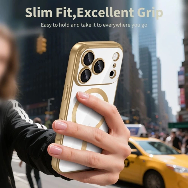 Etui do iPhone 17 Pro Tech-Protect MagFlex MagSafe Przezroczysto-Złote