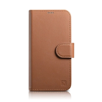 Чохол iCarer Wallet Case 2in1 Phone Case для iPhone 14 Pro Max, шкіряна фліп-чохол із захистом від RFID, коричневий