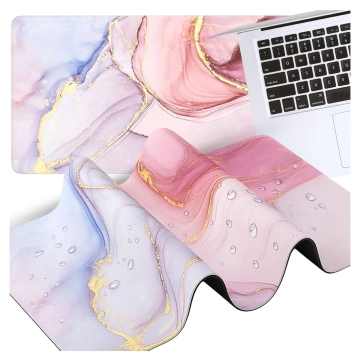 Stolní podložka pod myš klávesnice Protiskluzová herní ochranná podložka xxl 88x40 Alogy Marble Pink