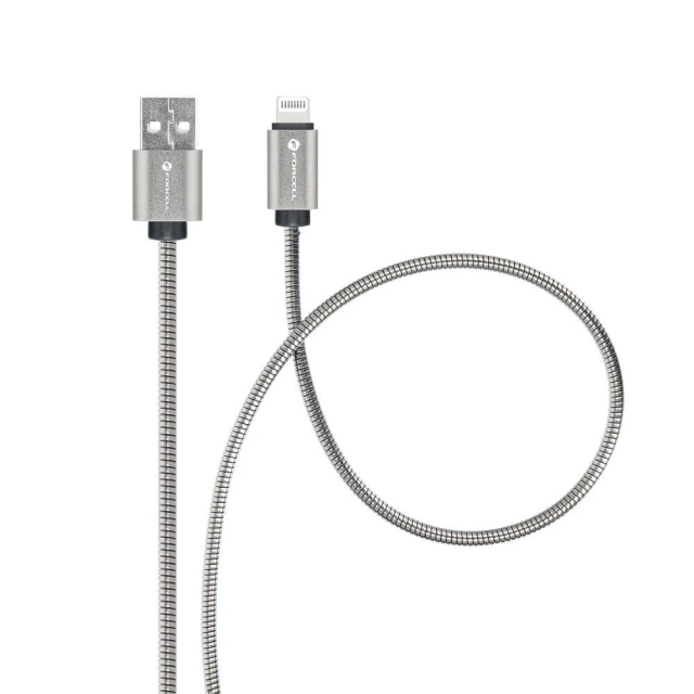 Kabel USB-A auf Lightning 12W 1m Forcell Stalowy Apple iPhone iPad