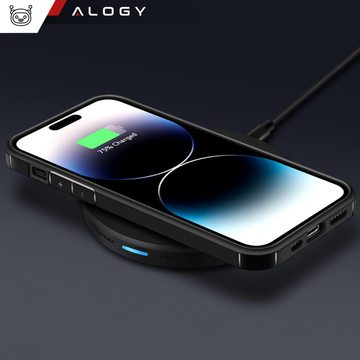 Hülle für iPhone 14 Pro Max 4er Set Brille 5in1 gepanzert 360 Alogy Hybrid 2x Bildschirmglas 2x Linse schwarz-transparent