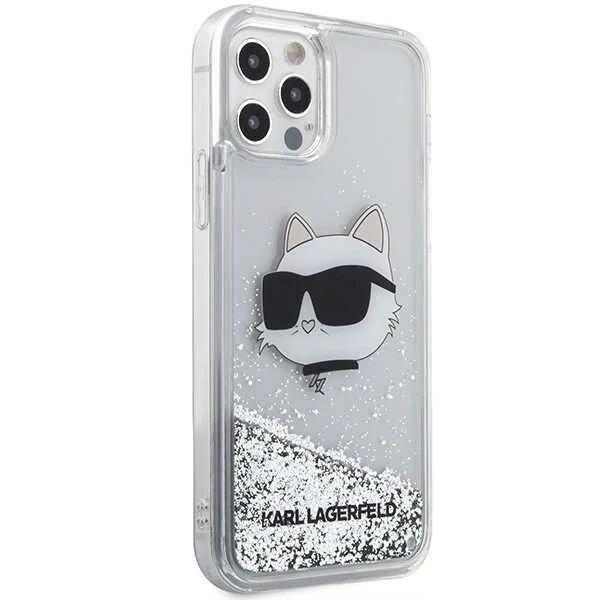 Захисний чохол Karl Lagerfeld KLHCP12MLNHCCS для Apple iPhone 12 /12 Pro 6.1" silver/silver hardcase Glitter Choupette Head