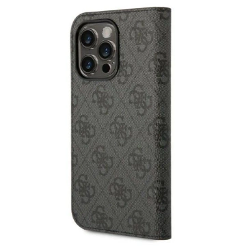 Etui Guess GUBKP14LHG4SHK do Apple iPhone 14 Pro 6,1" czarny/black book 4G Vintage Gold Logo