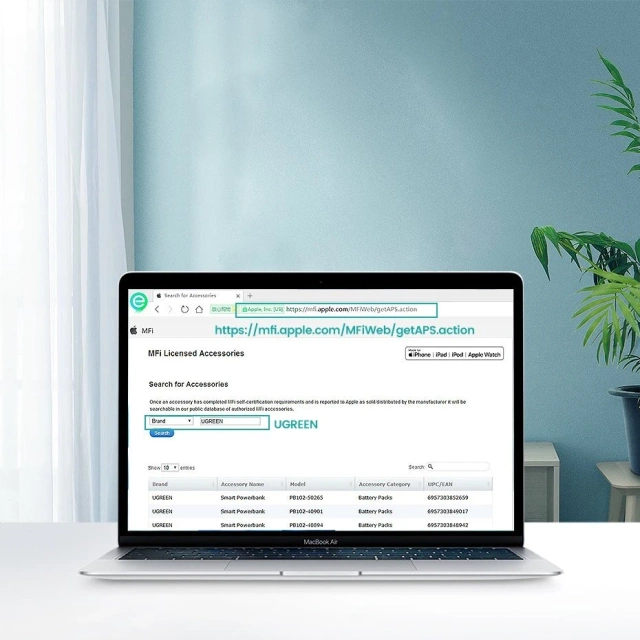 Ugreen kábel USB typu C - Lightning MFI 1m 3A 18W biely (10493)