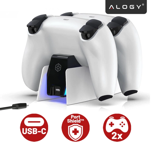 Dual Controller Dock for PlayStation 5 PS5 Pad White