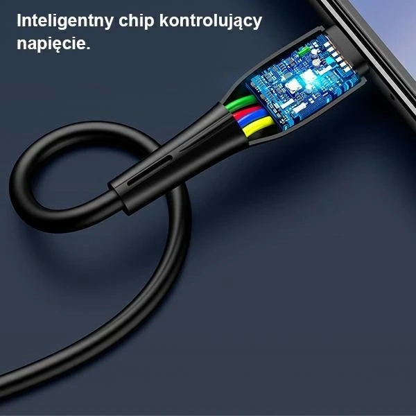 USAMS kabel U38 microUSB 4A Fast Charge pro OPPO 1m bílý