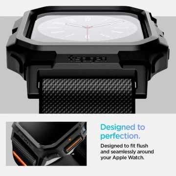 Hülle mit Armband für Apple Watch 10 (42 mm) Schwarz Spigen Lite Fit Pro