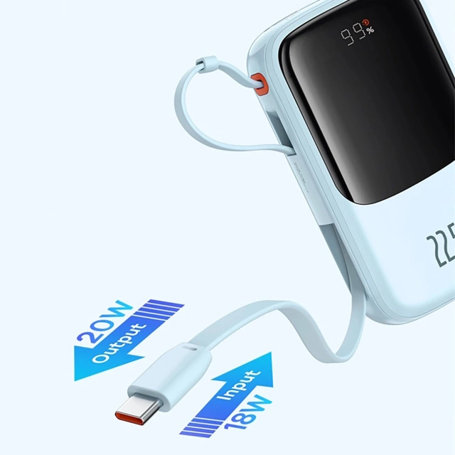 Powerbank Baseus Qpow Pro+ 22.5W 10000mAh USB-C Niebieski