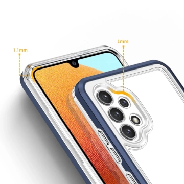 Прозорий чохол 3в1 для Samsung Galaxy A72 4G Frame Gel Cover Blue