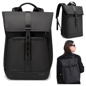 Водонепроникний рюкзак Bange для ноутбука 15.6", city traveler, 45х30х16 см, для роботи, літака, чоловічий, жіночий, з USB портом Чорний
