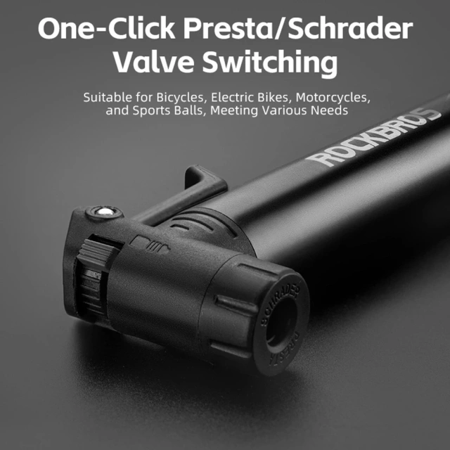 Rockbros 42320010001 ruční pumpa na cyklošroubovák - černá