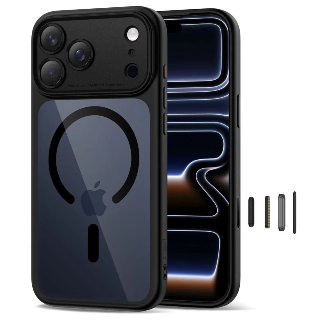 Etui Ochronne do iPhone 17 Pro Max Tech-Protect MagPeak MagSafe CC Black/Clear