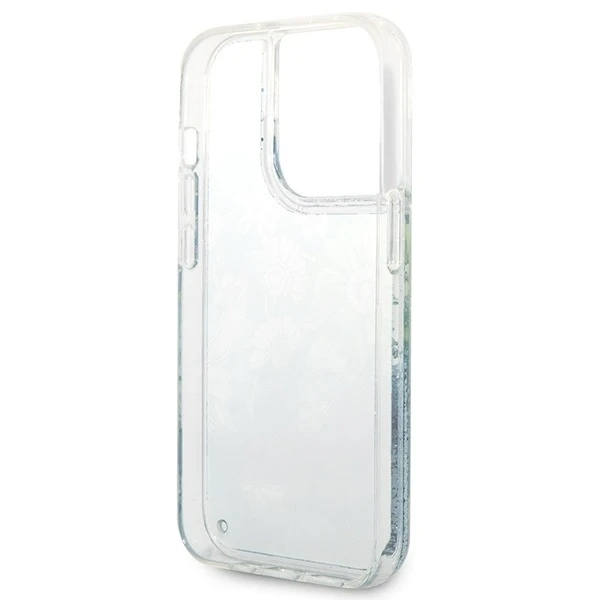 Etui Guess GUHCP14XLFLSN для Apple iPhone 14 Pro Max 6,7" зелений/зелений твердий чохол Flower Liquid Glitter