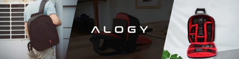 Waterproof backpack Alogy bag for camera photographic equipment and accessories capacious Black and red