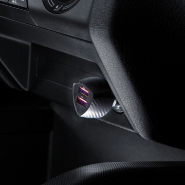 Autonabíječka Forcell Carbon QC 3.0 2xUSB 36W černá