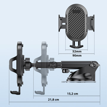 Car phone holder, window, grille, cockpit, car dashboard, car grilles, for the phone, Black