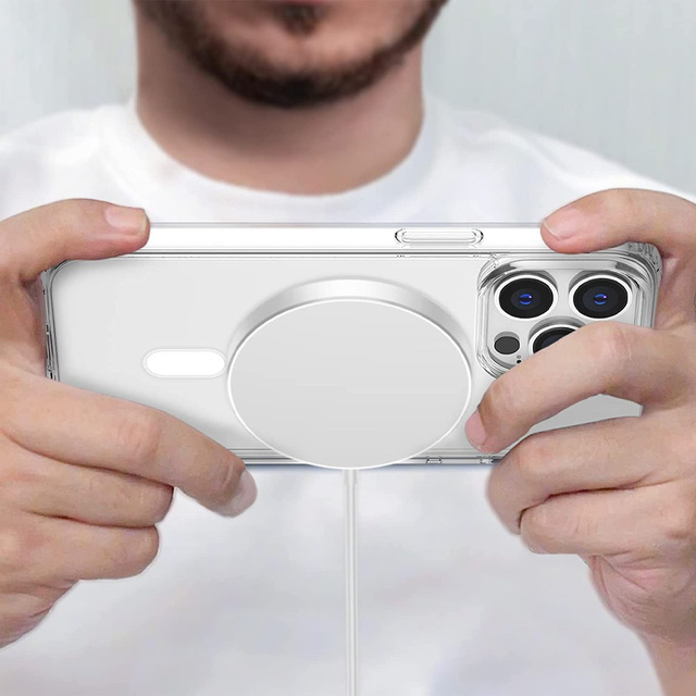 Case for MagSafe Ultra Slim Mag Alogy for Qi for Apple iPhone 13 Pro Max Transparent