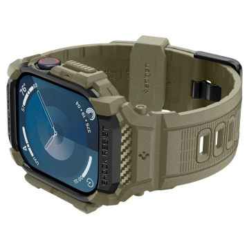 ЧОХОЛ З РЕМІНЦЕМ ДЛЯ APPLE WATCH 10 (46 ММ) ВІНТАЖНИЙ ХАКІ SPIGEN RUGGED ARMOR PRO