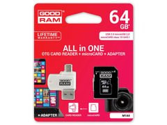 Goodram microSDXC 64GB Class 10 card reader adapter