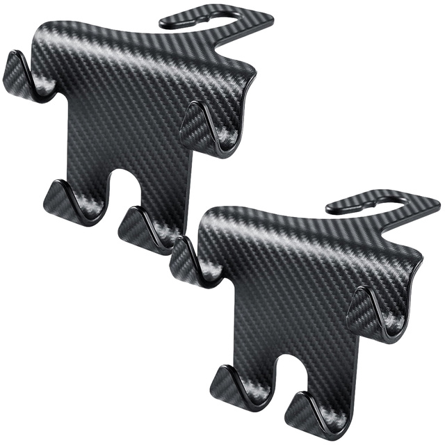 Držiak na vešiak, dvojháčik do auta, 4v1, na sedadlo, opierka hlavy, organizér do auta, Alogy Car, 2 ks