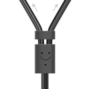 Uzelený kábel audio kábel 3,5 mm mini jack (samica) - 2RCA (samec) 25 cm sivý (AV102 10561)