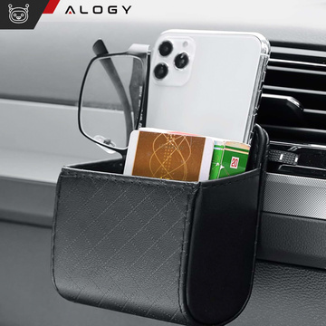 Car grill organizer holder car grille hook box Alogy Car Air Vent Black