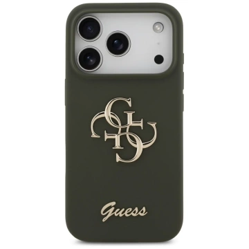 Etui Guess Silicone Big 4G Script do iPhone 17 Pro Max Khaki