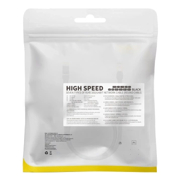 Baseus Speed ​​​​Seven sieťový kábel RJ45 10 Gbps 0,5 m čierny (WKJS010001)