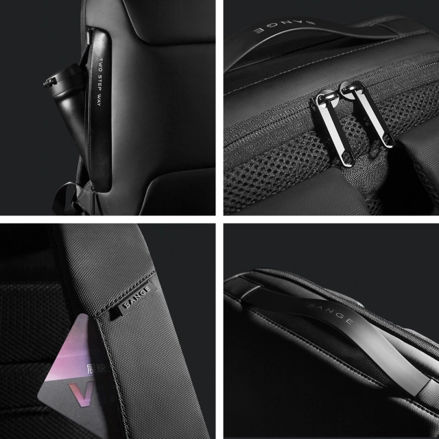 Anti-theft backpack Bange waterproof for laptop up to 15.6" multifunctional Black