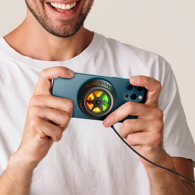 Acefast wireless inductive charger with cooling system dark gray (E2)